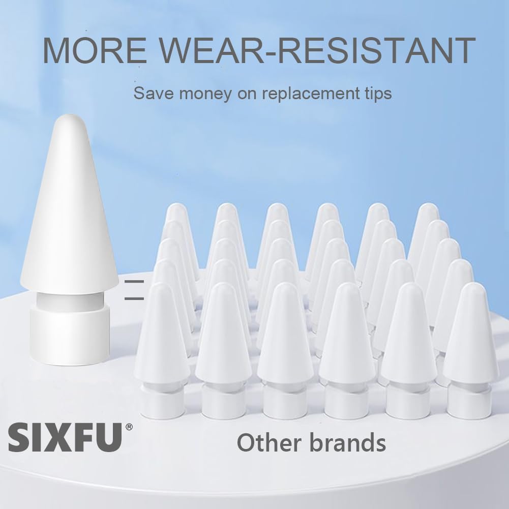 Replacement Tips for Pencil 1st Generation/ 2nd Generation/Pro Tips, iPencil Nibs Accessories for Apple Pen 1/2 Gen(16 Pack)