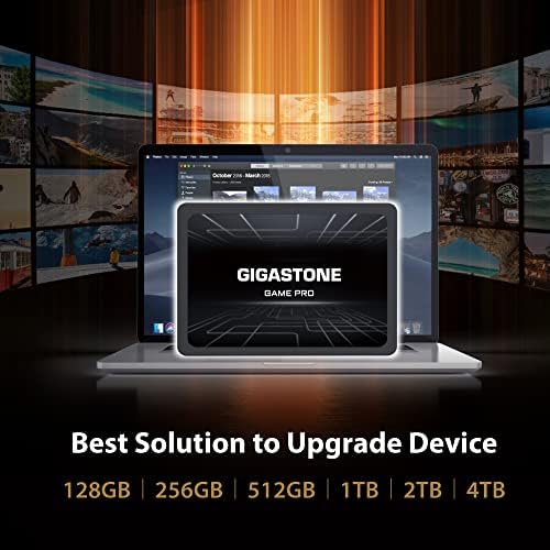 Gigastone SATA SSD 256GB (5-Pack) 2.5 inch SSD 510MB/s Upgrade Laptop PC Memory and Storage PS4 HDD Replacement 2.5" Internal Solid State Hard Drives SATA III SLC Cache 3D NAND Game Pro Performance