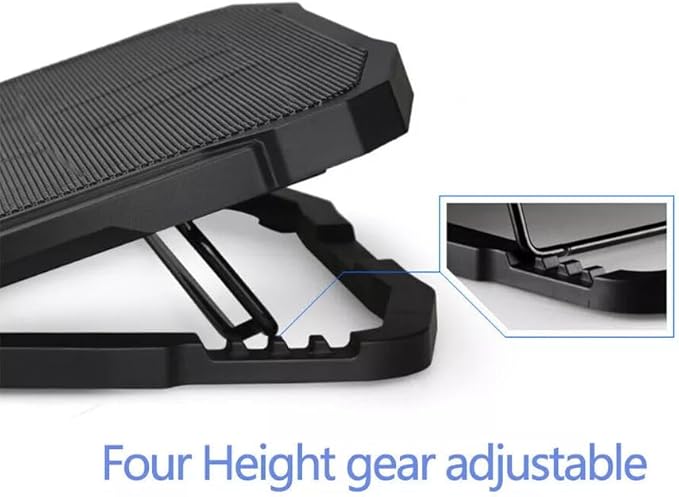 Cooling pad for Hp ProBook 455 G5 Gaming laptops Laptop Cooler with 4 Fans LCD Display Screen 4 Height 2 USB-A Port Laptop Stand
