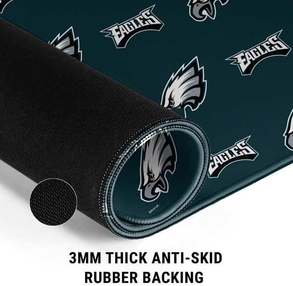 Skinit Large Gaming Mouse Pad - Officially Licensed NFL Philadelphia Eagles Blitz Series Design with Stitched Edges Waterproof Non-Slip Rubber Base Desk Mat for Keyboard & Mouse