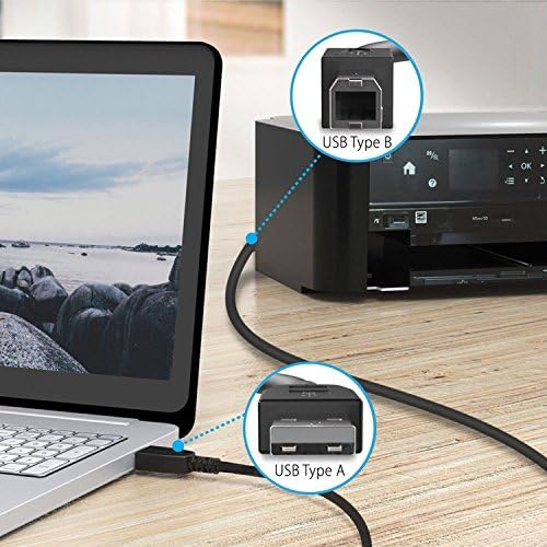 6ft A526 C4280 C5280 USB Cable PC Laptop Data Sync Transfer Cord for HP Photosmart All-in-One Printer Scanner Copier