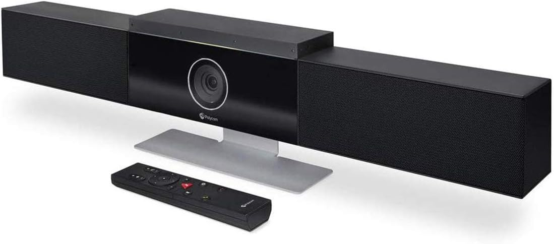 Poly Studio - 4K USB Video Conference System(Polycom) -Camera, Microphone, Speaker Bar for Small & Medium Conference Rooms -Presenter Tracking, NoiseBlock AI, Autoframing - Teams/Zoom Certified, Black