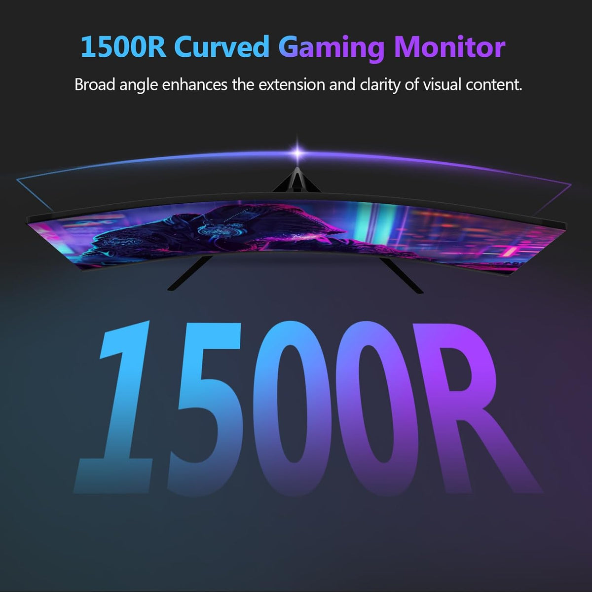 Z-Edge 27 inch Curved Gaming Monitor, QHD 1440P 165Hz 144Hz Curved 1500R Computer Monitor, MPRT 1ms Monitor Gaming, 16.7M Colors, UG27Q Frameless Bezel, 2X DP 1.4 Ports and 2X HDMI 2.0 Ports