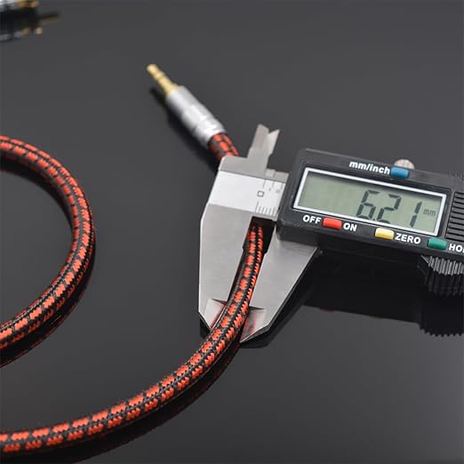Primeda Audiophile High Purity Copper Aux Audio Cable 3.5mm Male to 3.5mm Male Audio Auxiliary Cord Gold-Plated Stereo HiFi Adapter Cable (Straight to Straight, 9.8ft/3m)