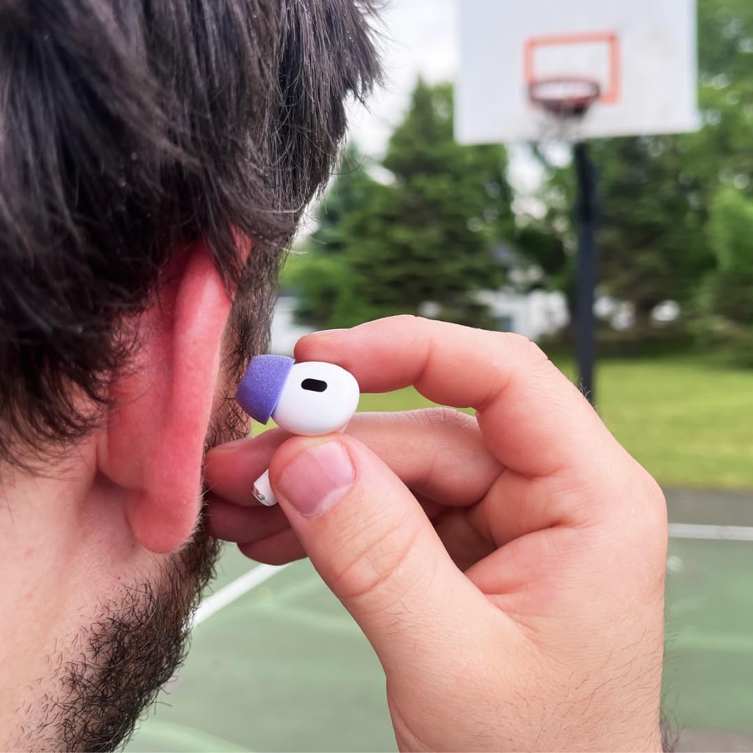 Comply Memory Foam Replacement Earbud Tips for Apple AirPods Pro 1 & 2 | Ultimate Comfort, Secure Fit, Superior Noise Isolation | Anti Slip, Prevent from Falling Out | Blue, Small (3 Pairs)