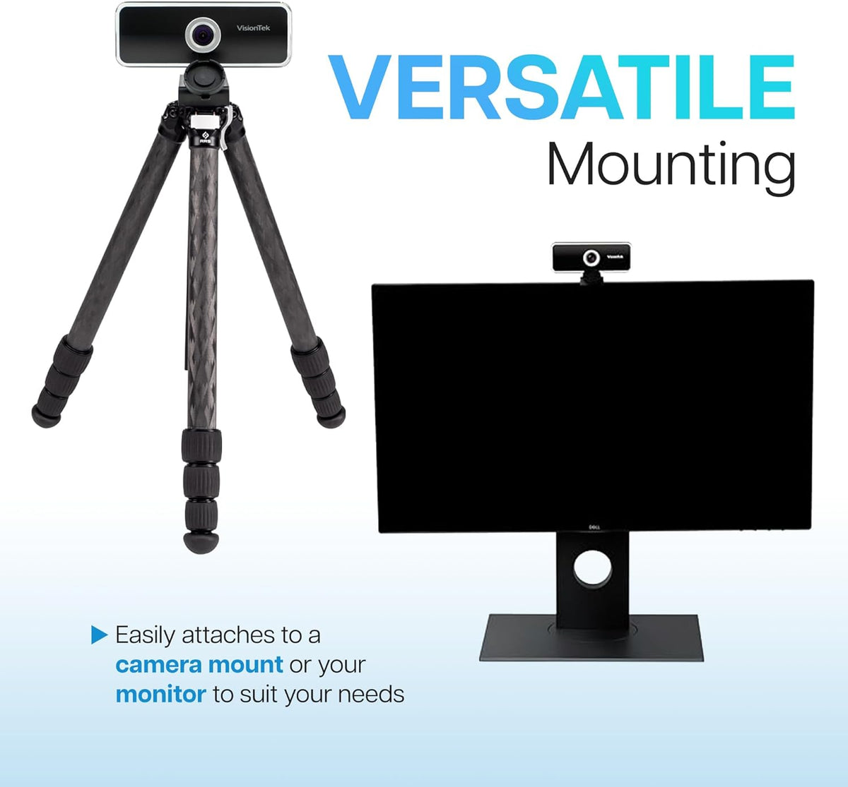 VisionTek VTWC20 Full HD (1080P 30FPS) Webcam, for Windows, Mac, Linux, & Chromebook w/Digital Microphone, Auto Focus, Privacy Cover, & Wide Viewing Angle