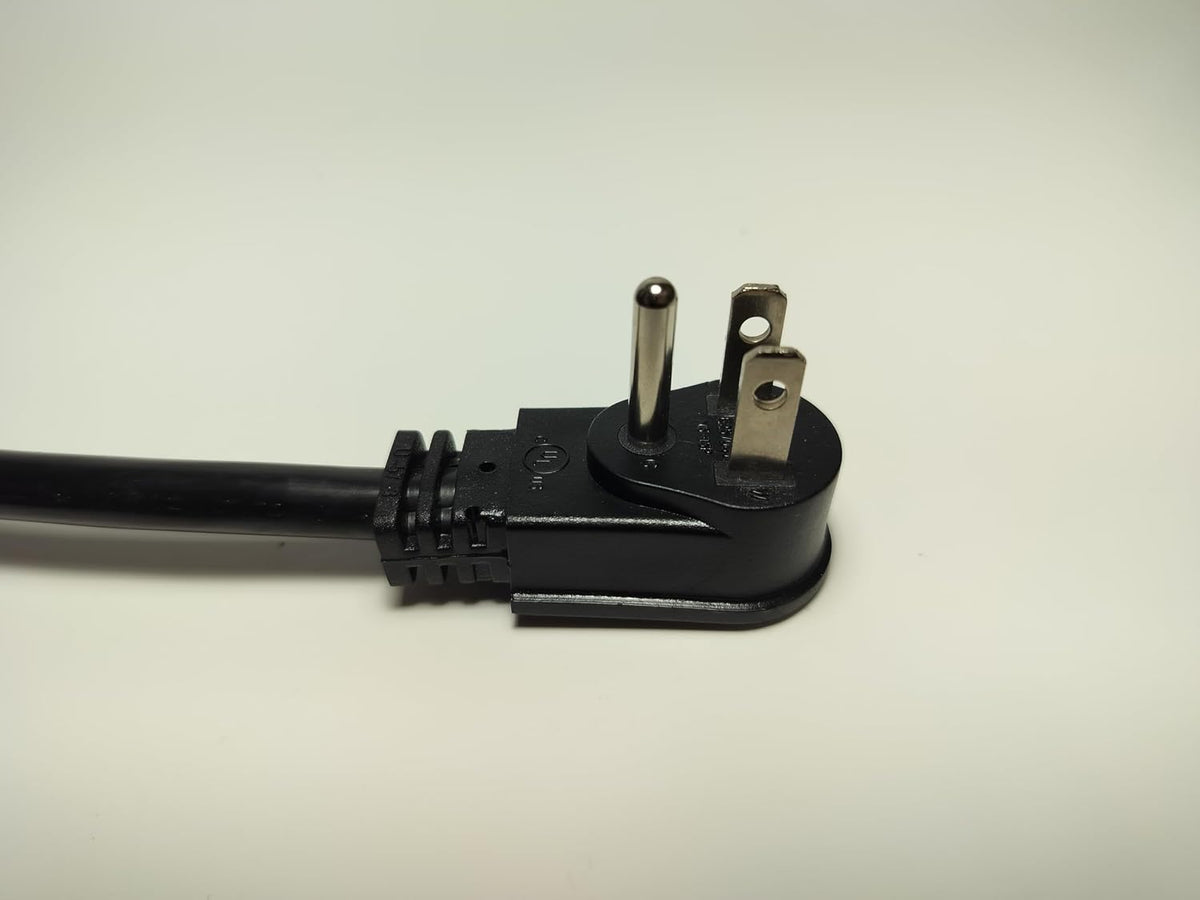 Generic IEC320-C19 14AWG, 5-15P 10ft Locking Power Cord, Flat Plug, Heavy Duty, SJTOW Cable for Appliances, Data