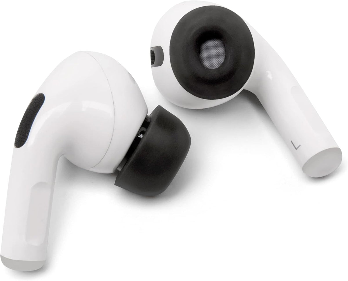 WC TipZ - Upgraded Memory Foam Ear Tips for Airpods Pro Made by Wicked Cushions | Improved Comfort, Tighter Seal, Better Foam Rebound Time | Fits Perfectly in Charging Case | Pitch Black