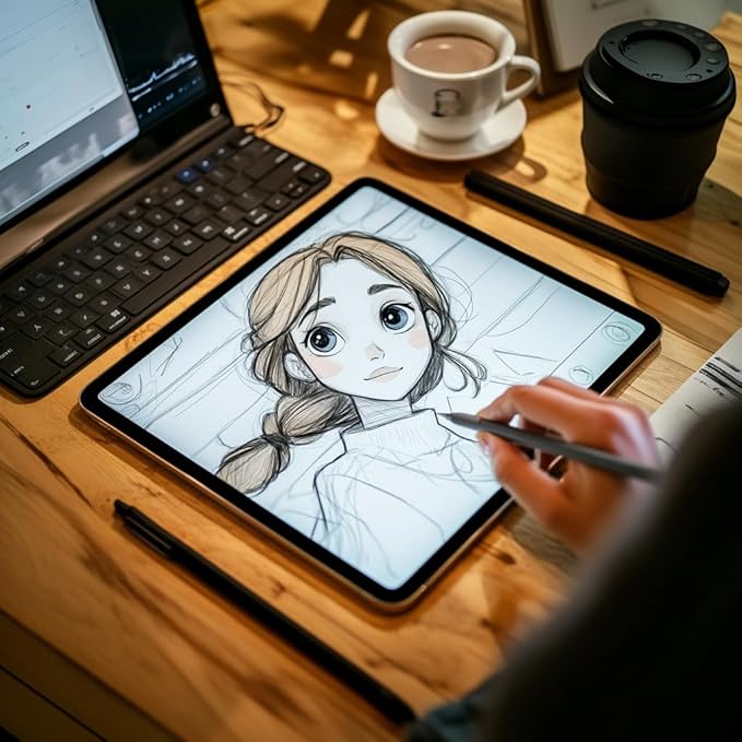Megoo Paper Glass Screen Protector for iPad Pro 11 inch M4(2024), Matte for Drawing/Anti-Glare/Easy Installation/Protective Case Compatible, 2-Pack