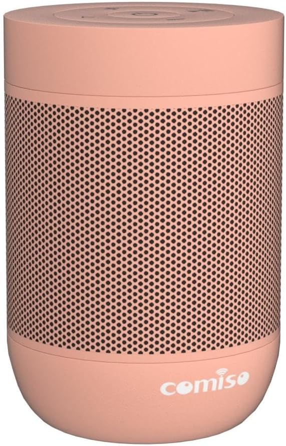 comiso Portable Bluetooth Speaker,Waterproof Speaker IP65,5.3 Bluetooth,360 HD Sound,TWS Stereo Pairing,Built in Mic, Support TF Card,Ideal Gift for Men/Women -Pink