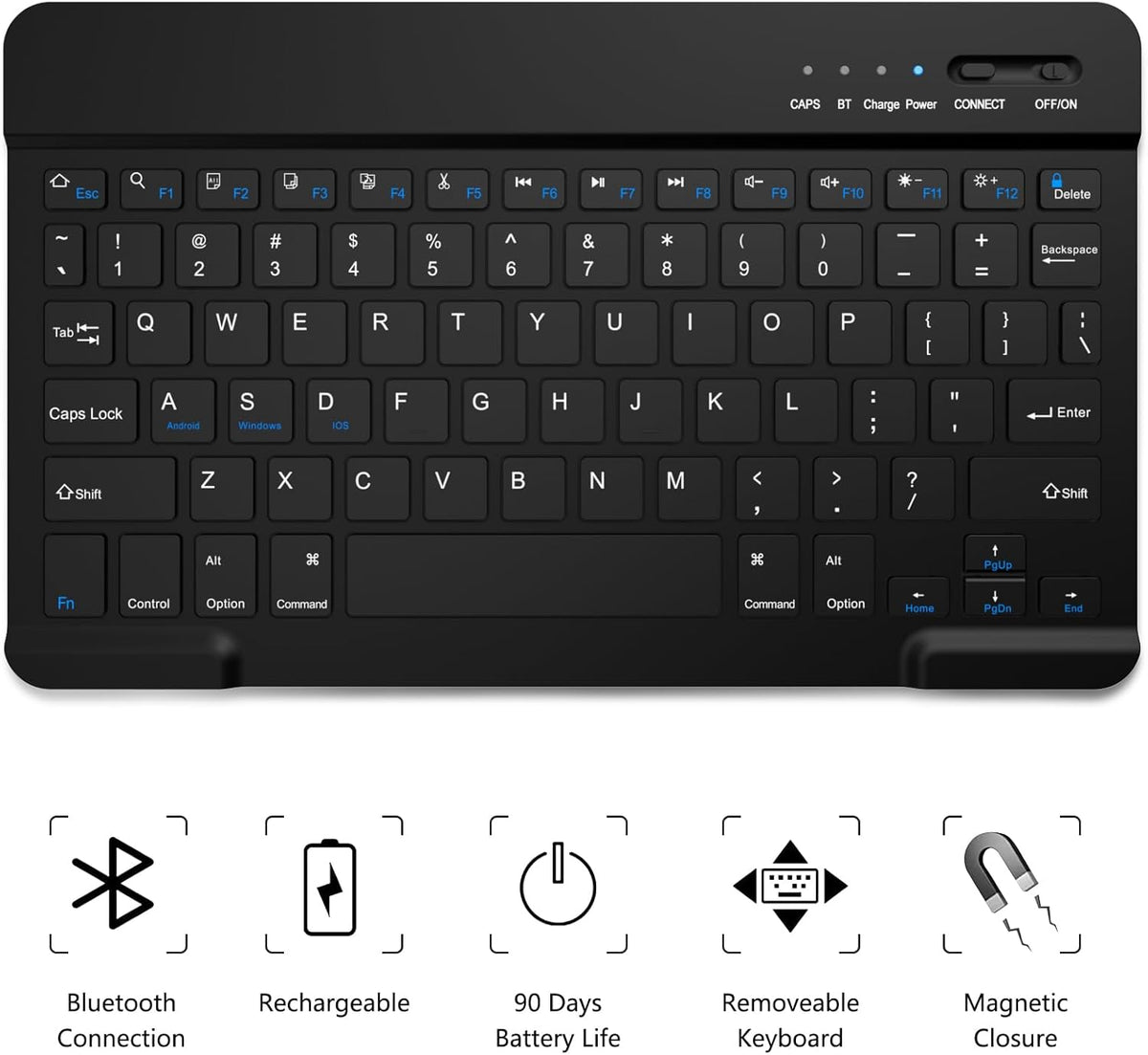 TaIYanG for iPad Air 11 inch M2 Case with Keyboard 10.9 inch for iPad Air 5 2022/iPad Air 4th Gen Keyboard Case with Pencil Holder, Wireless Keyboard for Air 11" M3/M2 (2025/2024)/iPad Air 5/4
