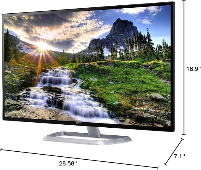 acer EB321HQU Cbidpx 31.5 WQHD (2560 x 1440) IPS Monitor (Display Port HDMI & DVI Port)Black