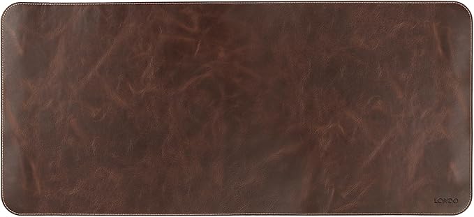 Londo Top Grain Leather Extended Mouse Pad – Large Desk Mat for Office & Gaming Smooth Writing Surface Non-Slip Base Durable & Stylish Workspace Accessory