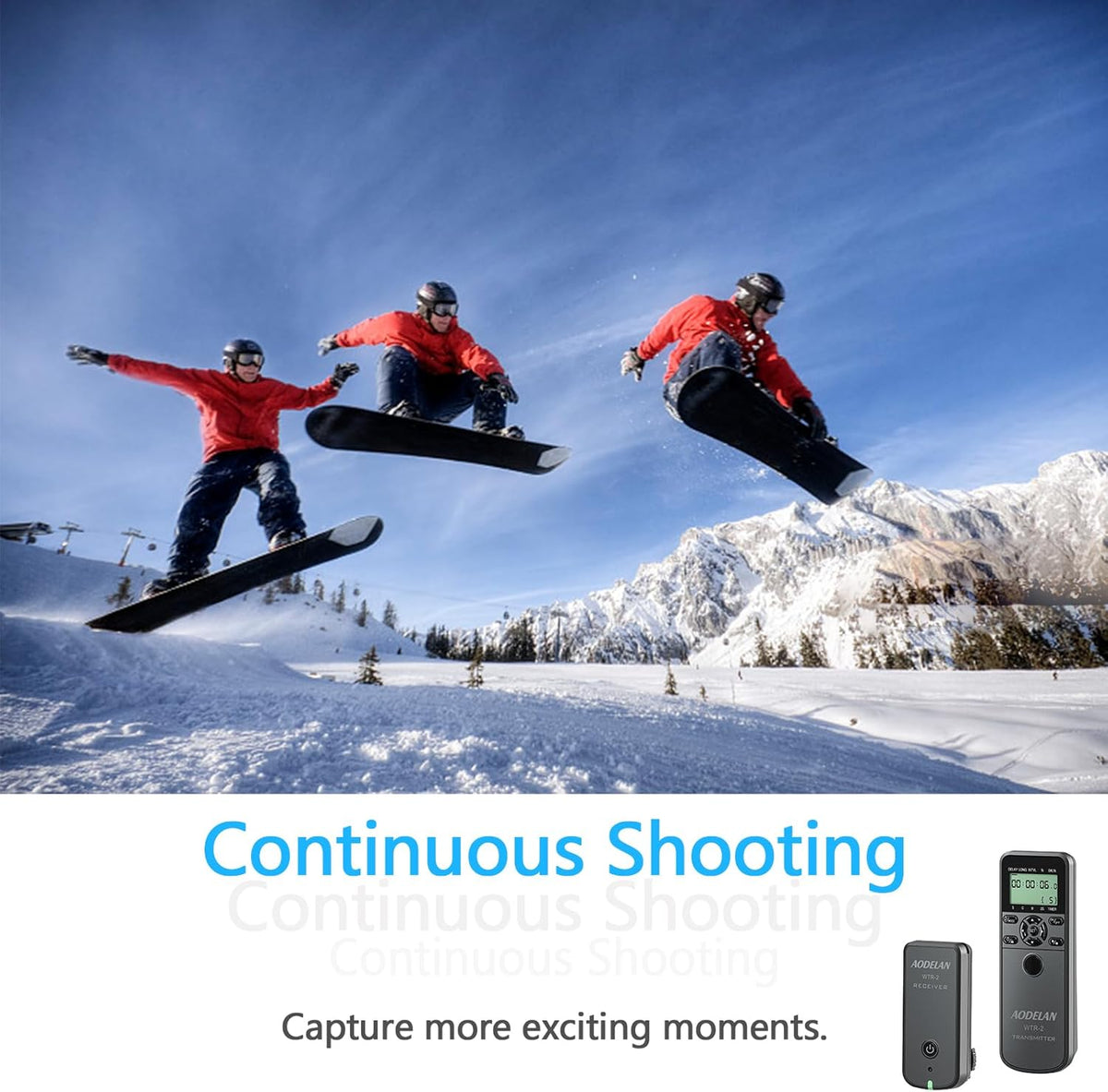 AODELAN Camera Remote Control - Wireless Shutter Release with Cords, Timer Controller for Sony a7riii a7rii a9 a200 a560 a700 a850 a900 a77 a99 A7 A7 II A7R, Replace RM-L1AM and RM-SPR1