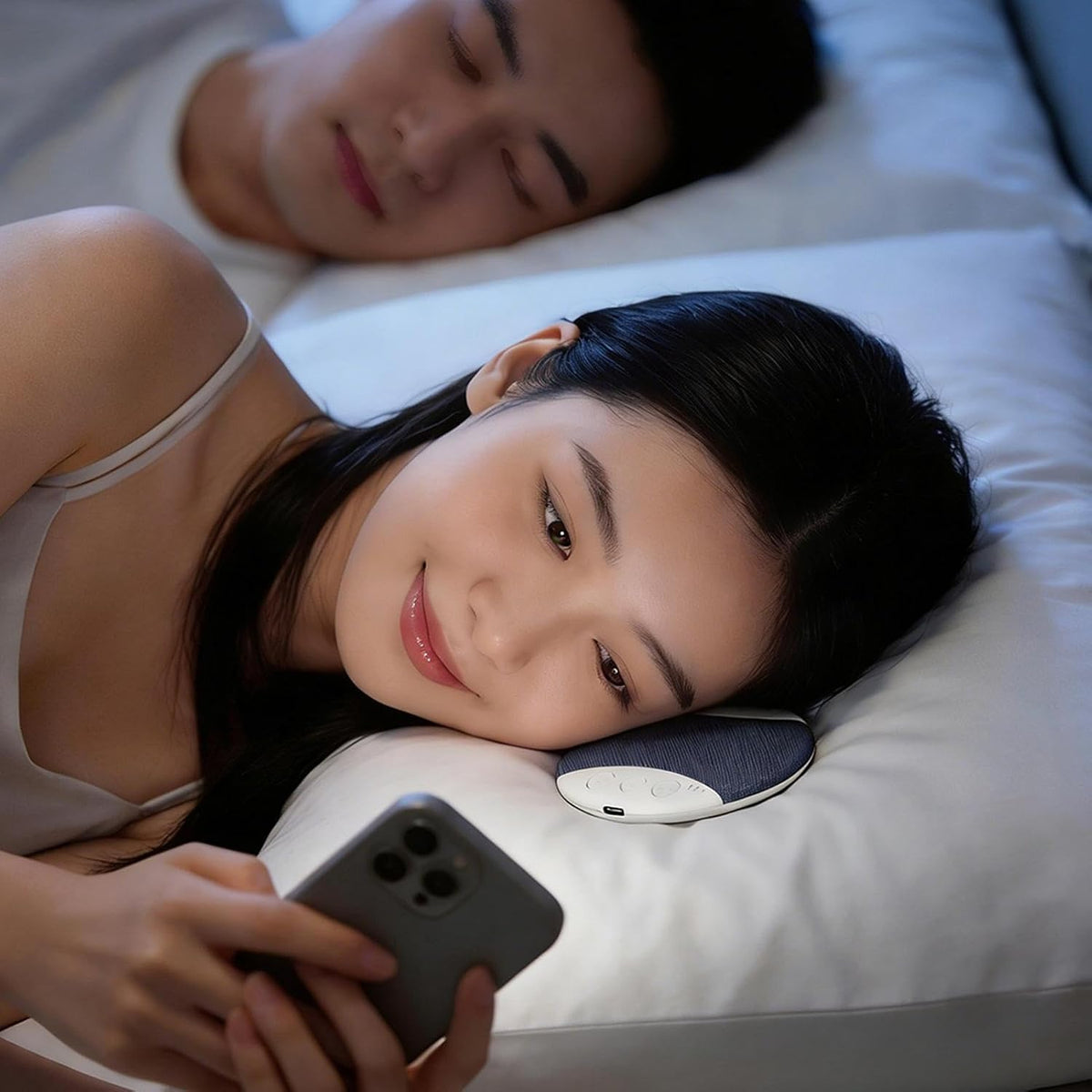 Generic Sleep Speaker Under Pillow Wireless Sound Boxes Device, Stylish, Flat Speakers White Noise, Home Bedroom Dorm