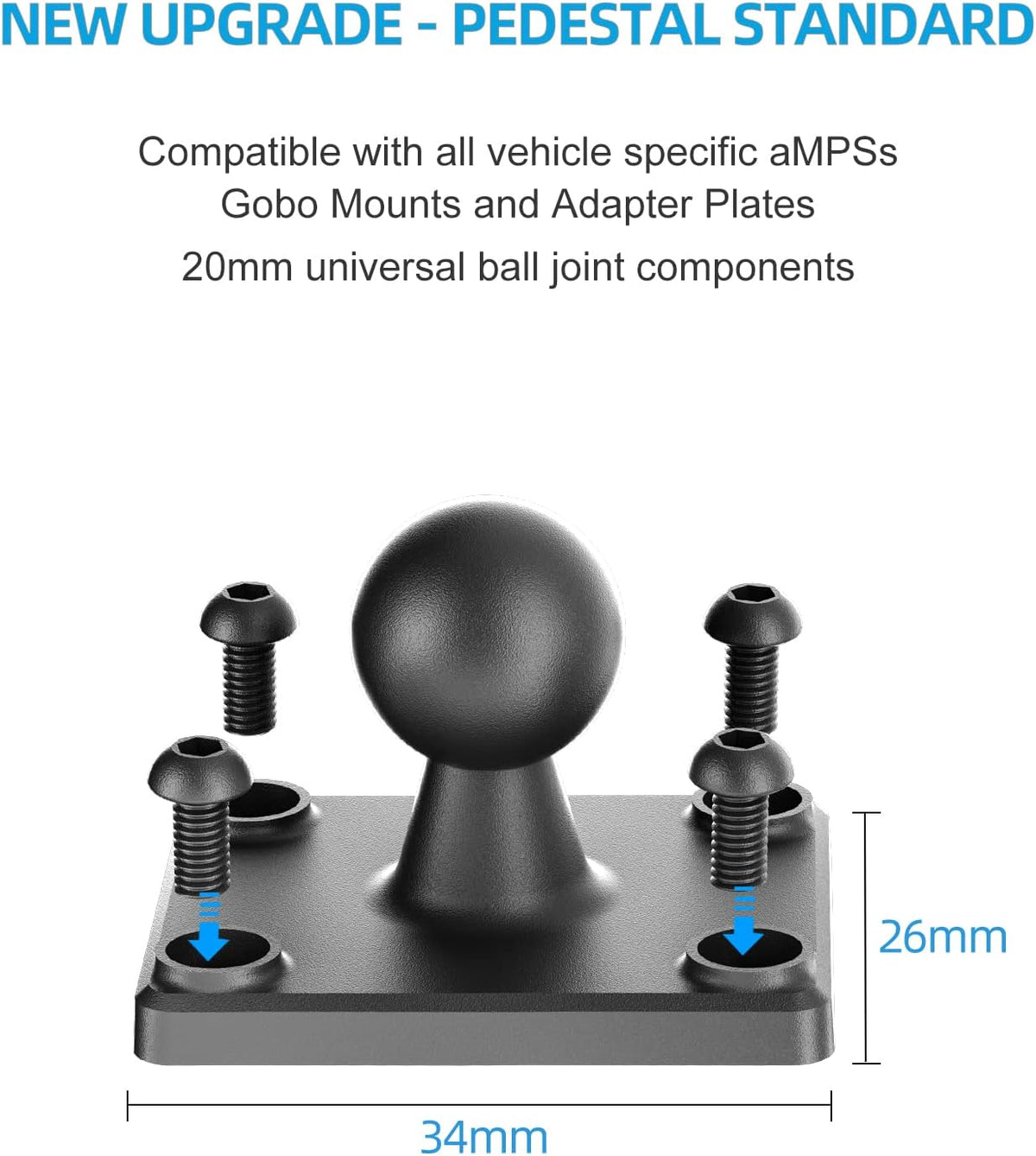 OHLPRO Tablet Holder for Truck, Heavy Duty Drill Base Tablet Car Mount for iPad, mini, Samsung Galaxy (7" - 11") for Dashboard, Desks, Tabletop, ipad Mount Great for Wall, Commercial Vehicles