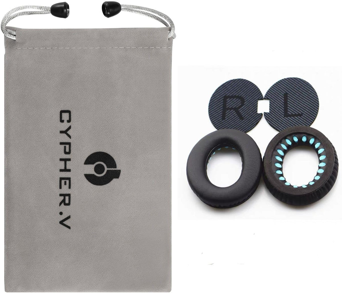 Headphones Replacement Ear Pads Cover,for Bose Quietcomfort QC15 QC25 QC35 35 ii Headsets (Black)