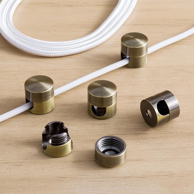 SmallCat 5Sets Charger Holders for Cords, Antique Copper Adhesive Cord Clip