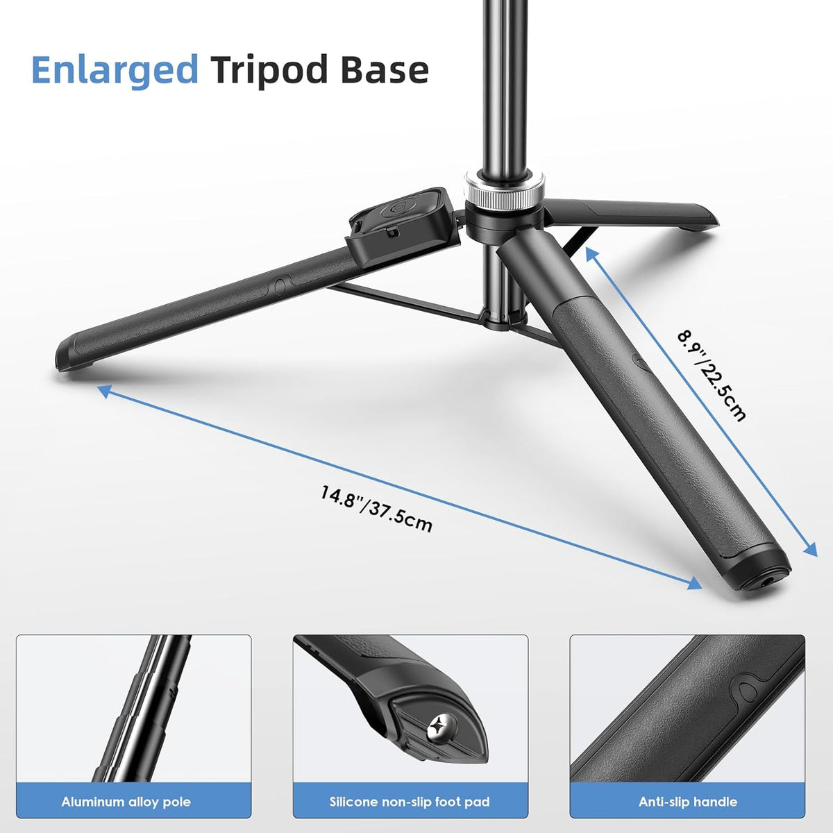62" Phone Tripod - MIIASI Selfie Stick Tripod with Remote for Video Recording, iPhone 14/13/12 Pro Max/Android