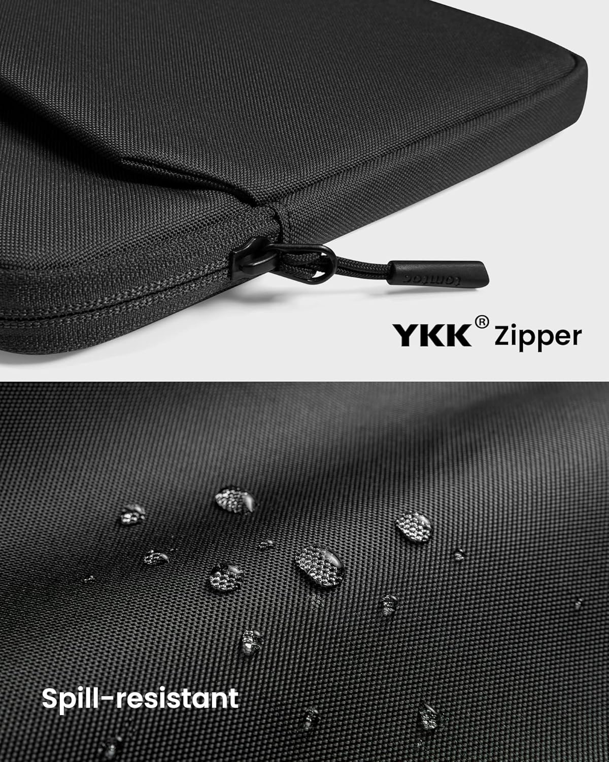 tomtoc Slim Laptop Sleeve Case for 13-inch New MacBook Air M4/A3420 M3/A3113 M2/A2681, M1/A2337 2025-2018, MacBook Pro M2/M1, Water-Resistant Protective Carrying Case with Accessories Pocket