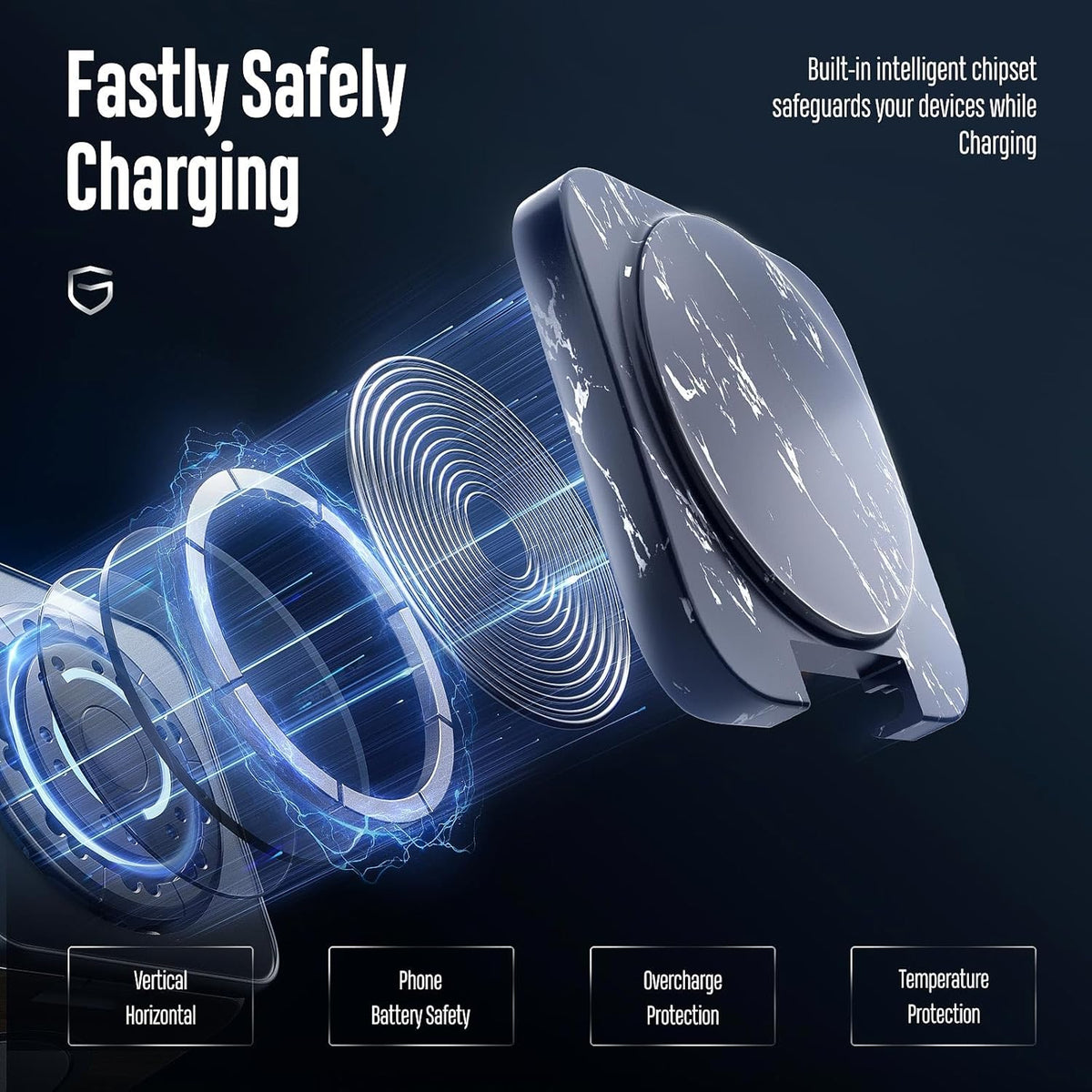 Fast Wireless Charger, Magnetic Foldable 3 in 1 Charging Station for iPhone 16/15/14/13/12/Pro/Plus/Pro Max, 5W Portable Charger for Apple Watch9/8/7/6/5/4/SE, for Airpods