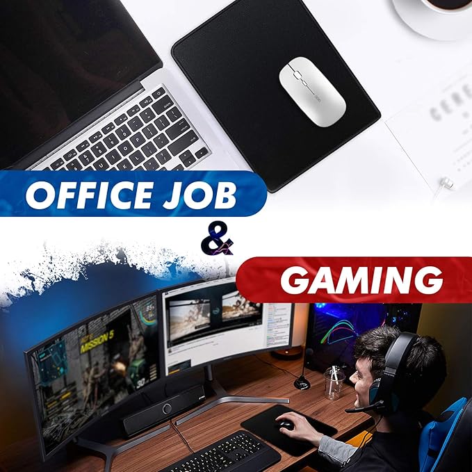 Black Mouse Pad for Desk Basic Mouse Pads Bundle for Compuer and Laptop Big Mouse Mat with Non-Slip Rubber Base & Stitched Edges Premium-Textured & Waterproof Computer Mousepad (32PC Size