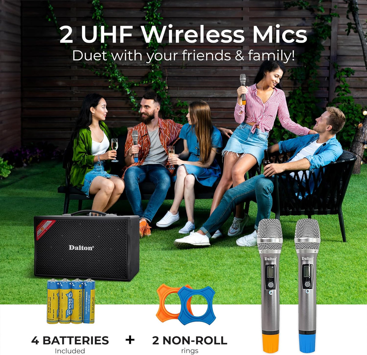 KS10Pro Karaoke Machine for Adults Karaoke Machine with Bluetooth and Wireless Microphone for Adults, Portable Bluetooth Speaker System with 2 Microphones, Loud Speakers for Tv Karaoke and Events Use