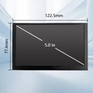 5inch WSVGA 1024 * 600 High Pixel Display 100% SRGB Without Touch Panel HDMI-Compatible Module for Raspberry pi 3/3B/3B+/4/4B Orange pi Banana pi MINI PC