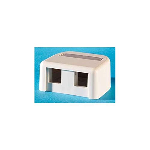 Ortronics KSSMB2 Surface Mount Box Electrical Distribution Wall Plate Fog White