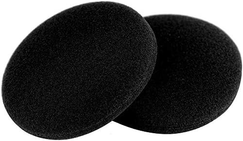 Ear Cushions Ultra Soft Foam Cover 60mm - 2.4" inch Replacement for Most Standard Size Office Telephone Headsets, Headphones, Earphones Earbuds (Black) 10 Pack