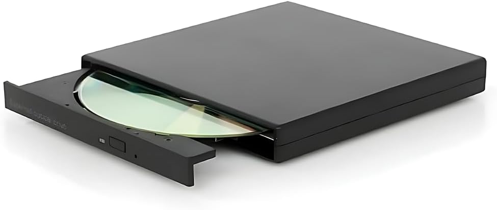 gingo 11/10/8/7 External CD DVD Drive Player, USB Slim Portable CD-ROM DVD+/-RW Drive Recorder CD Burner Reader Writer