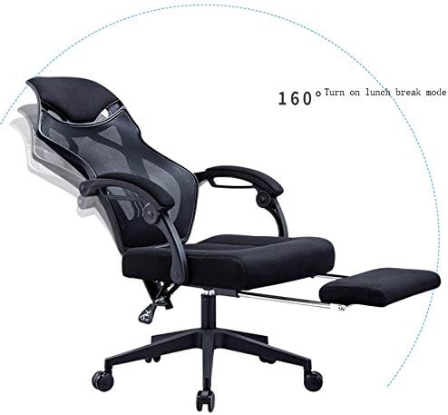 Office Chair Gaming Chair Computer Chair Ergonomic Mesh Office Chair High Back Computer Chair Desk Chair Mesh Chair with Thick Cushion Soft Adjustable (Color : Argento)