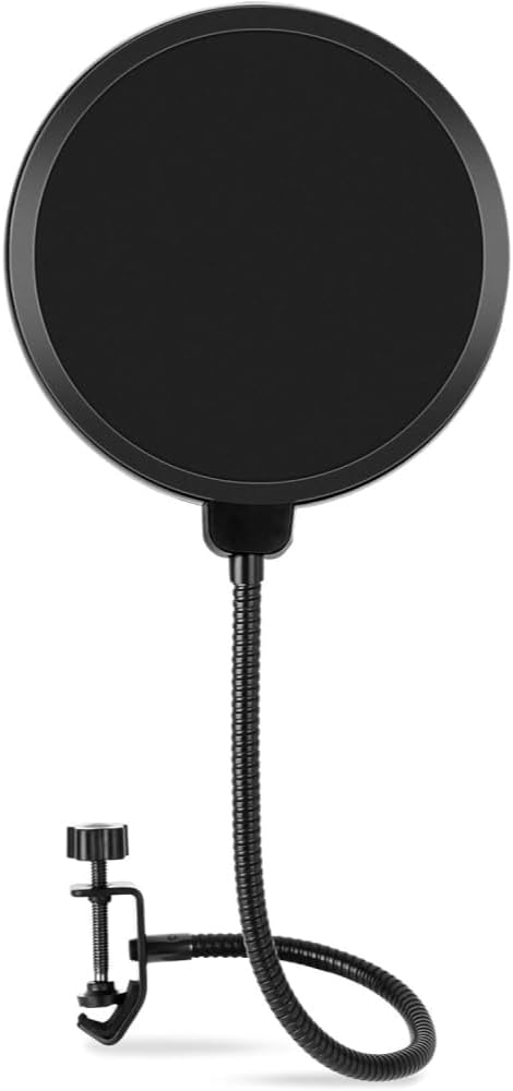 Audio-Technica AT2040 Hypercardioid Dynamic Podcast Microphone Bundle with Pop Filter + XLR Cable + Microphone Desktop Stand + Microfiber Cleaning Cloth (5 Items)