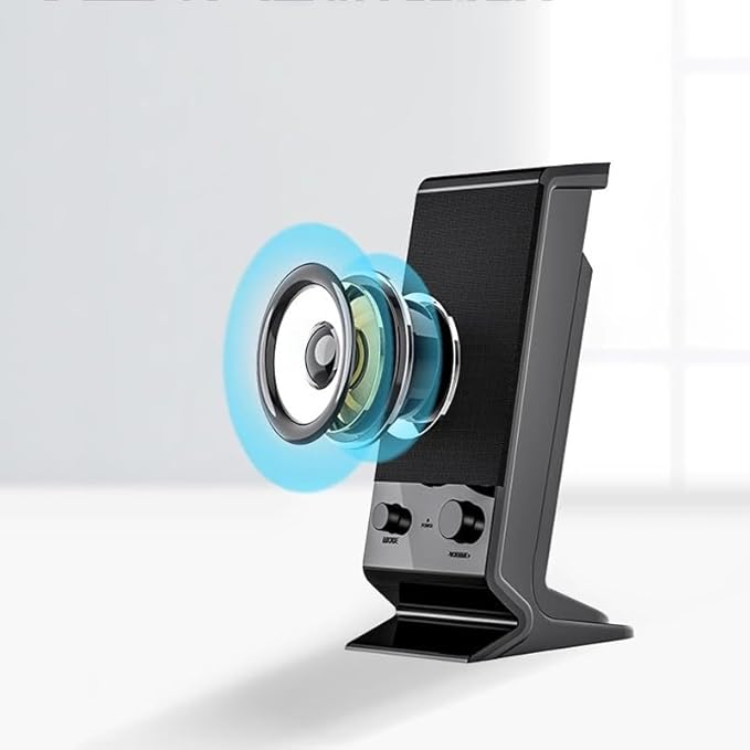 JSEIAJB Computer Audio Desktop Home Overweight Subwoofer Laptop Wired Small Speaker Stereo Multimedia Desktop Sound