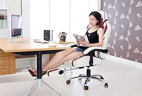 Racing Gaming Office Chair with Footrest and Lumbar Cushion Heavy Duty Ergonomic Reclining Executive Chair with Aluminum Alloy Base(Type b)