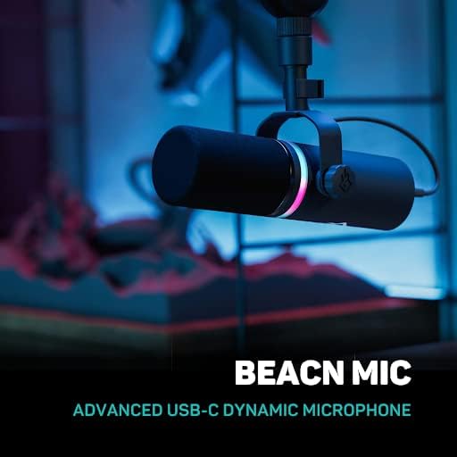 BEACN Dark Dynamic USB Mic for PC with The Microphone Stand