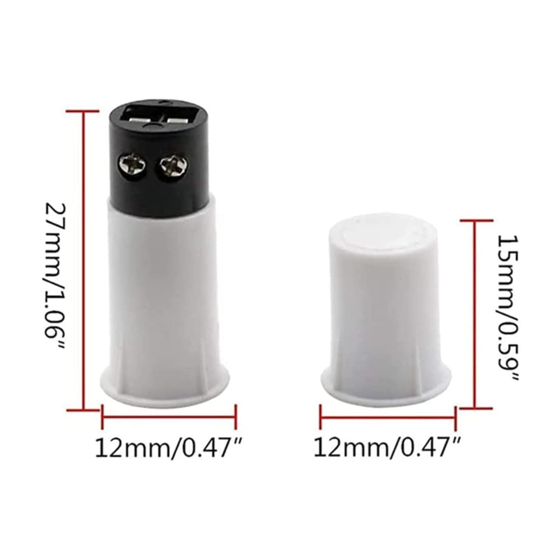 MC-33C Normally Closed Recessed Window Door Contact Sensor Alarm Magnetic Reed Switch - (2 Sets)
