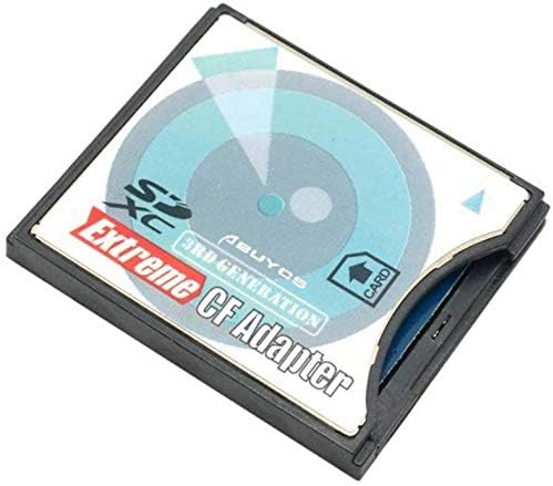 Abuycs SD/SDHC/MMC/Eye-Fi 50D, 5D 5D 7D D200, D300, D900 Extreme Speed Card to Compact Flash CF Type II Adapter