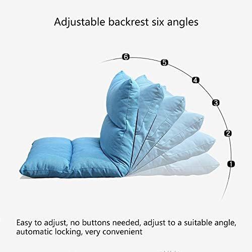BTZHY Floor Chair Floor Chair Computer Chair on Single Bed Independent Cotton Bale Leisure Folding Floor Chair Multi-Level Adjustable Meditation ChairRemovable and Washable (Color : Gray)