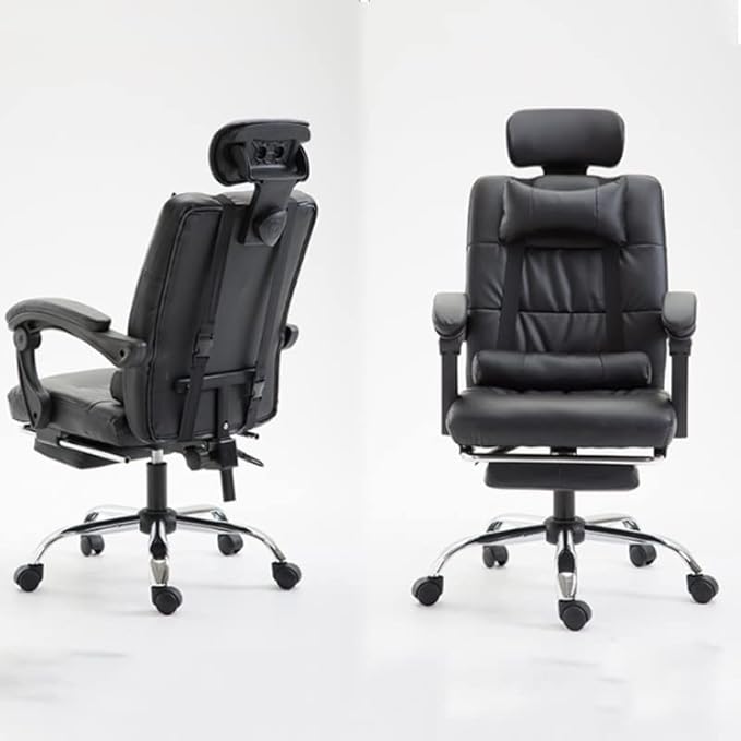 Office Chair Gaming Chair Computer Chair Home Office Reclining Lounge Chair Lift Rotary Chair Footstool Executive Chair Lunch Lounge Chair (Color : A Size : Light Grey)