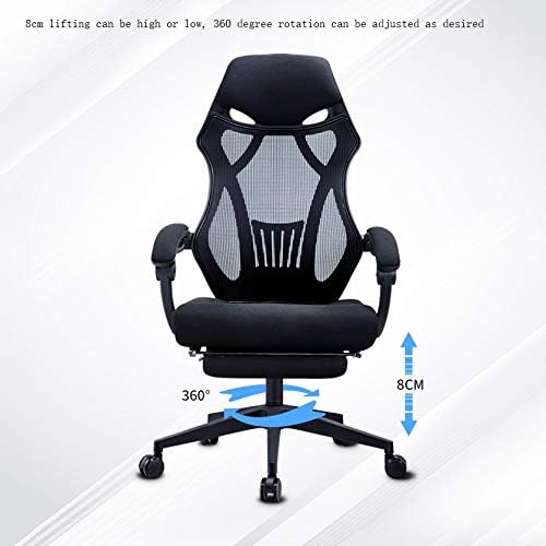 Office Chair Gaming Chair Computer Chair Ergonomic Mesh Office Chair High Back Computer Chair Desk Chair Mesh Chair with Thick Cushion Soft Adjustable (Color : Argento)