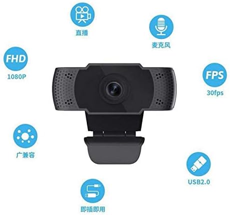 Computer Camera USB Genuine 1080P Webcam Camera Digital Web Cam with Mic for Laptop Desktop Widescreen pc (Color : 1080P)