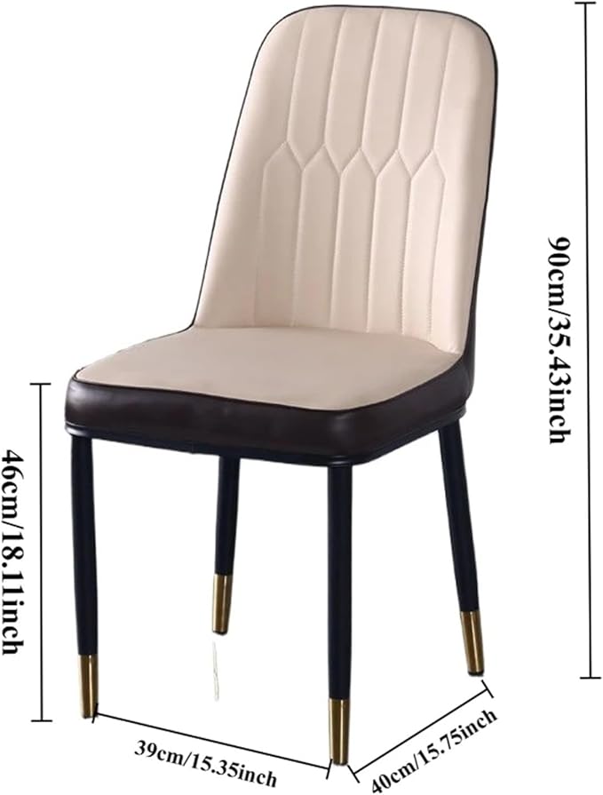 Adjustable Office Computer Chair with Armrest 1pcs Dining Chair with Backrest for Comfort and Durability Sleek Black Legs with Gold Accents(Blue and Orange)