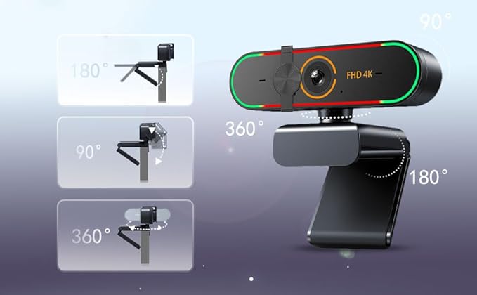 Camera for Lenovo Computerwith Microphone&amp Privacy Cover &amp Plug&ampPlayWorks Zoom/Teams/Skype/Google Meet
