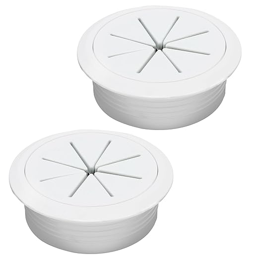 BOPOREAE 2 Pcs Desk Grommet 2-1/16" (53mm), Desk Hole Cover for Cables
