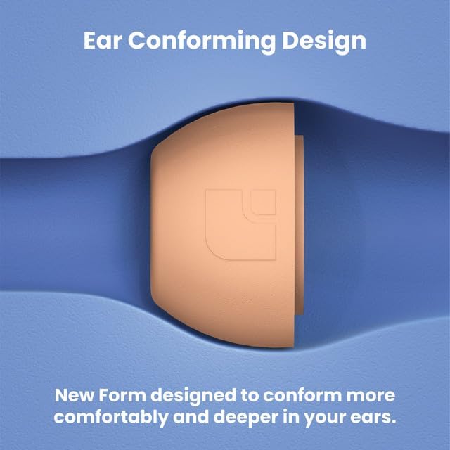 Foam Masters Ultra-Premium Memory Foam Ear Tips for AirPods Pro 1st & 2nd Gen | 3 Pairs | Black Magic Ver 6.0 | Secure | Comfort | Better Noise Cancel | Replacement Buds – Peach, Assorted S/M/L