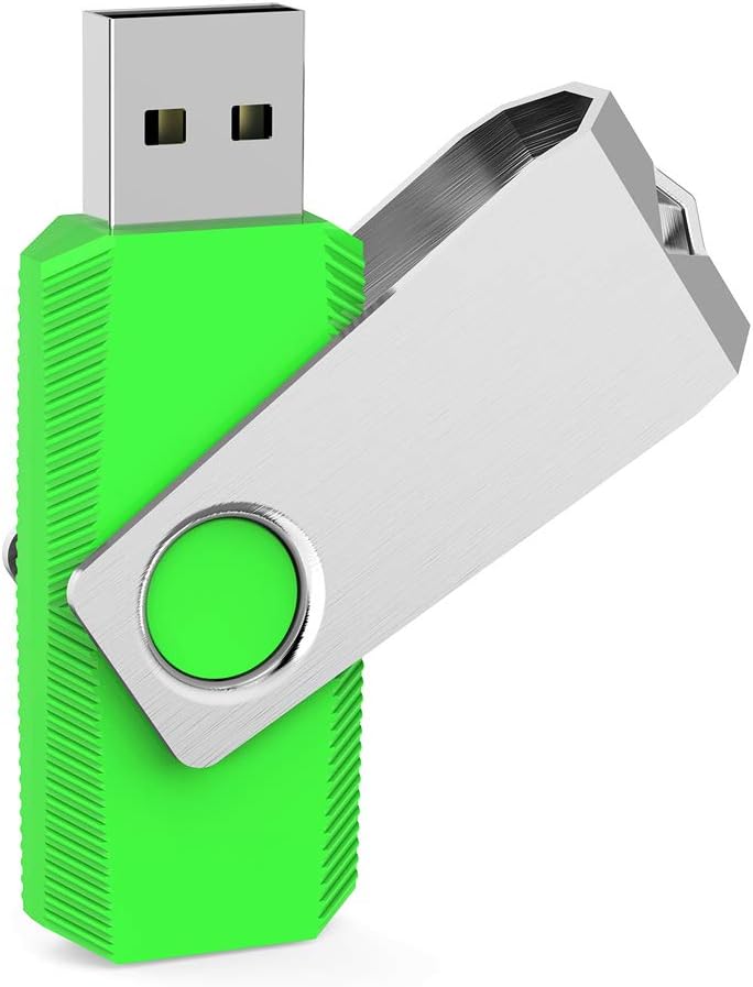Aiibe 5 Pack 64 GB Flash Drive 64GB USB Flash Drive Thumb Drive 64 GB USB 2.0 Flash Disk Jump Drive Multi Pack USB Stick Zip Drives 64GB with Led Light (64G, 5 Colors: Black Red Cyan Green Purple)