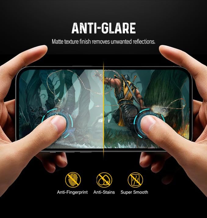 magglass Matte Screen Protector for iPhone 16e Anti Glare, Fingerprint and Scratchproof Tempered Glass (Easy Applicator Included)