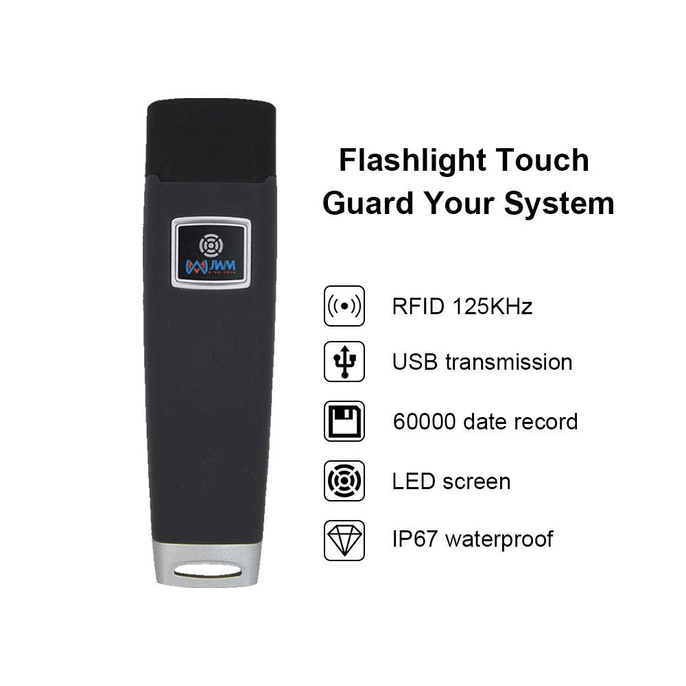 JWM RFID Guard Patrol System, Security Guard Tour Wand with LCD Screen & Free Management Software, for Industrial, Hotel, Healthcare Patrol