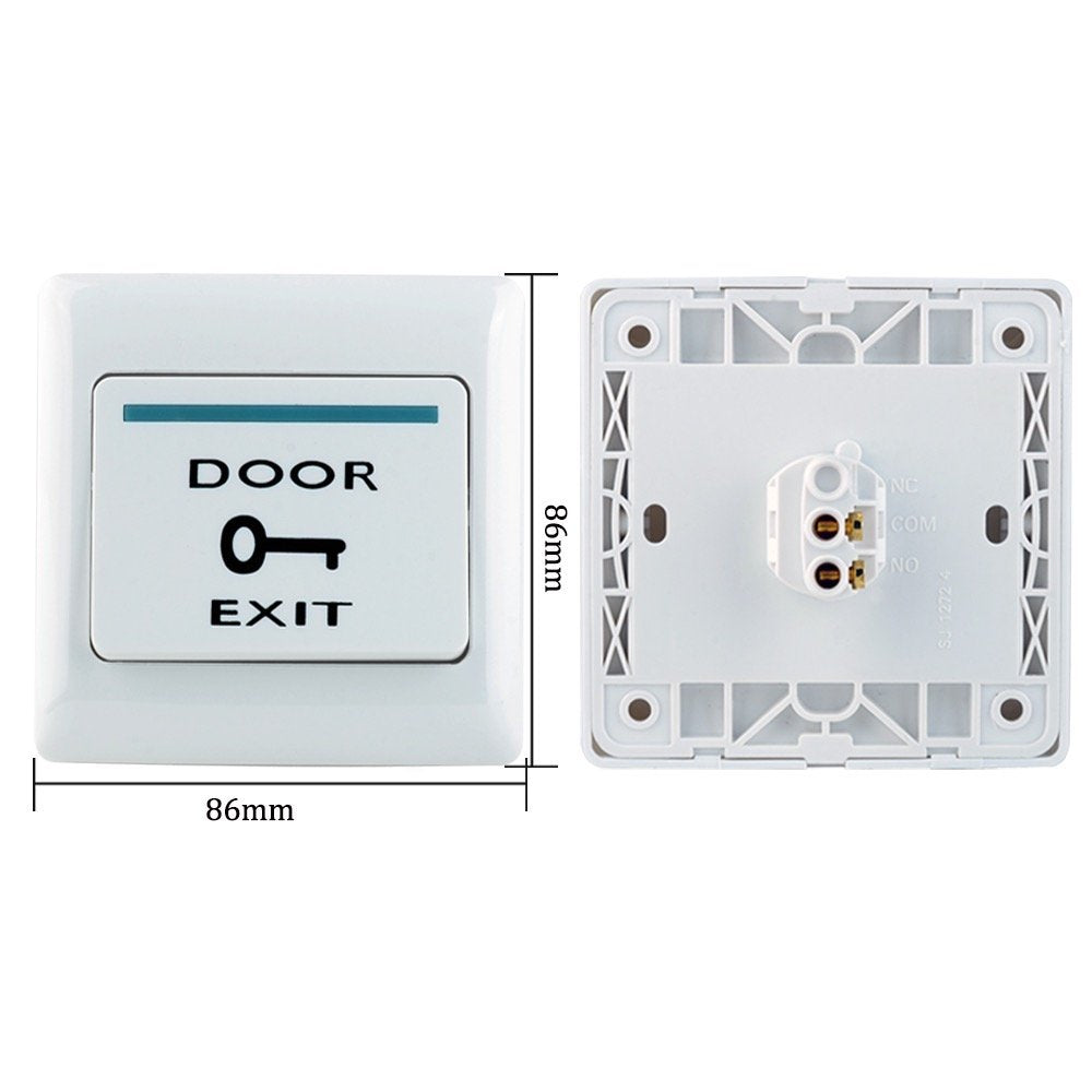 LIBO Stand-Alone Door Access Control System Kit Set with 180kg/350lbs Electric Magnetic Lock, DC12V/3A Power Supply, Door Exit Release Button, 10pcs
